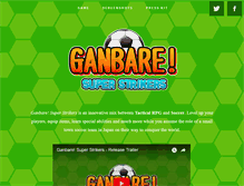 Tablet Screenshot of ganbaresuperstrikers.com